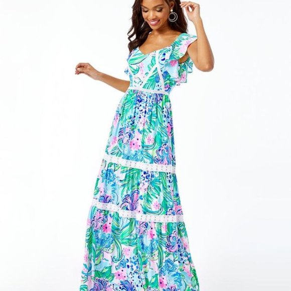 Lilly Pulitzer Dresses & Skirts - NWT Lilly Pulitzer Ivie Maxi Dress Sz 2